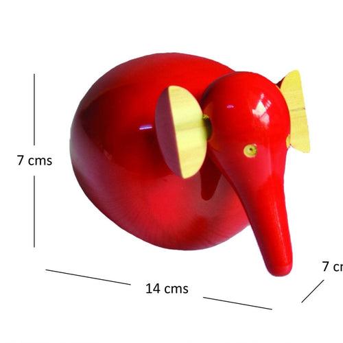 Red Wooden Elephant  Toy