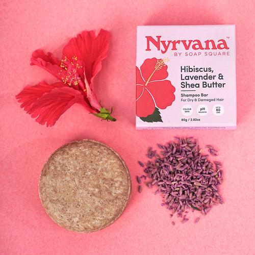 Hibiscus, Lavender & Shea Butter Shampoo Bar (for dry & damaged hair)