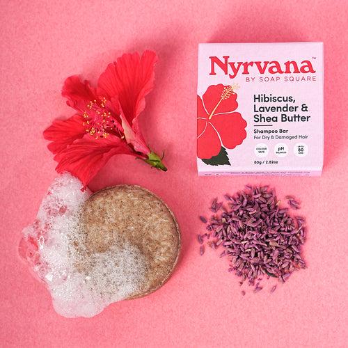 Hibiscus, Lavender & Shea Butter Shampoo Bar (for dry & damaged hair)