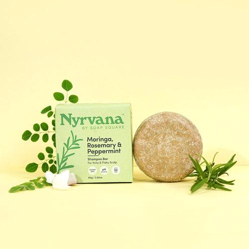 Moringa, Rosemary & Peppermint Shampoo Bar (anti-dandruff)