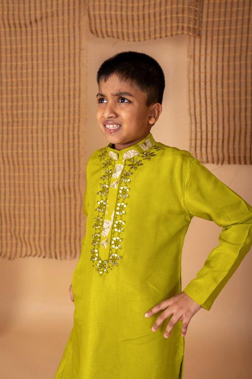 Pre-Order: Green Mirror Kurta Churidaar