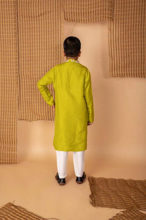 Pre-Order: Green Mirror Kurta Churidaar