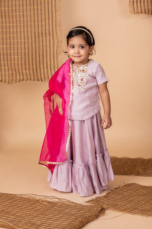 Pre-Order: Lilac Embroidered Sharara