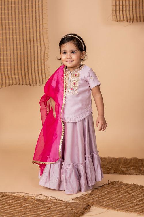 Pre-Order: Lilac Embroidered Sharara