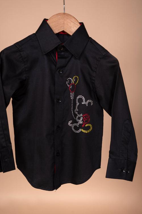 Pre-Order: Mickey With Ballon Swarovski Shirt