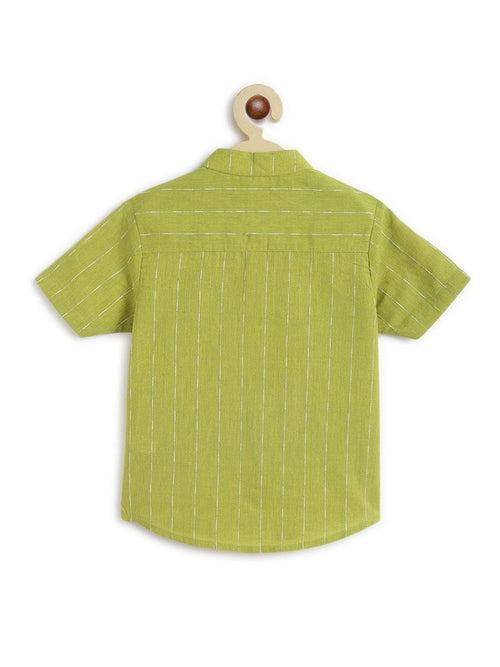 Boy Pocket Tiger Shirt - Green