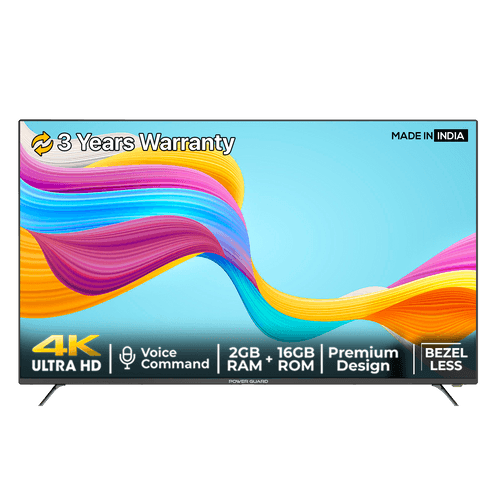 LED TV: Power Guard 127 cm (50 Inches) Ultra HD (4K) Frameless LED Smart Android TV  (PG 50 F4K)