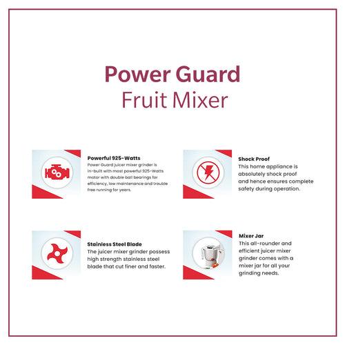 Mixer Blender: Power Guard Fruit Mixer Blender 925 Watts ( 1.5 L Aluminium Base Jar)