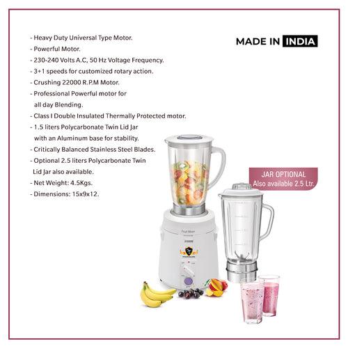 Mixer Blender: Power Guard Fruit Mixer Blender Plus 925 Watts ( 2.5 L Aluminium Base Jar)