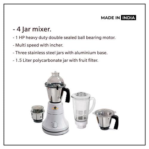 Mixer Grinder: Power Guard Galaxy Premium Mixer (1.1 HP)( 4 Jars)