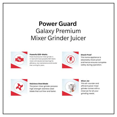 Mixer Grinder: Power Guard Galaxy Premium Mixer (1.1 HP)( 4 Jars)