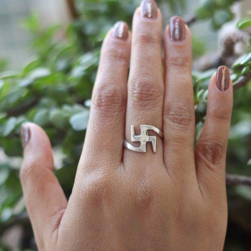 Swastik Unisex Ring