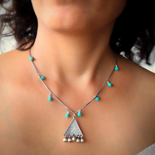 Triangle Bell Necklace Set