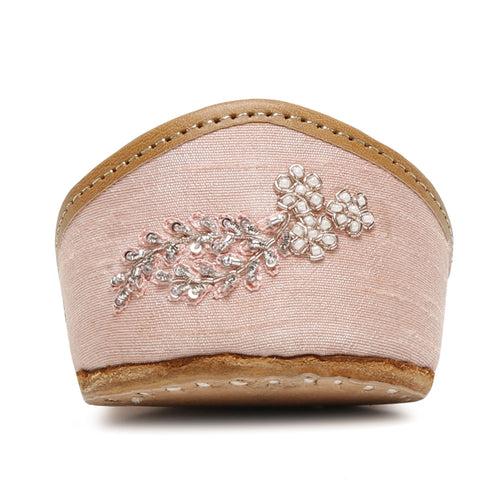 Briar Rose Jutti - Rosy Pink Elegance with Pearl Flourish