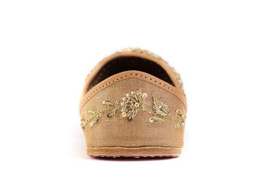 Gold Brocade Embroidered Fancy Jutti