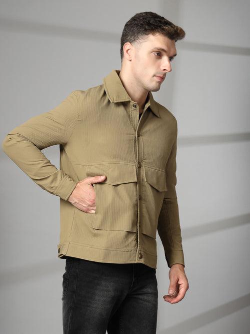 Men Winter Wear Casual Corduroy Jacket