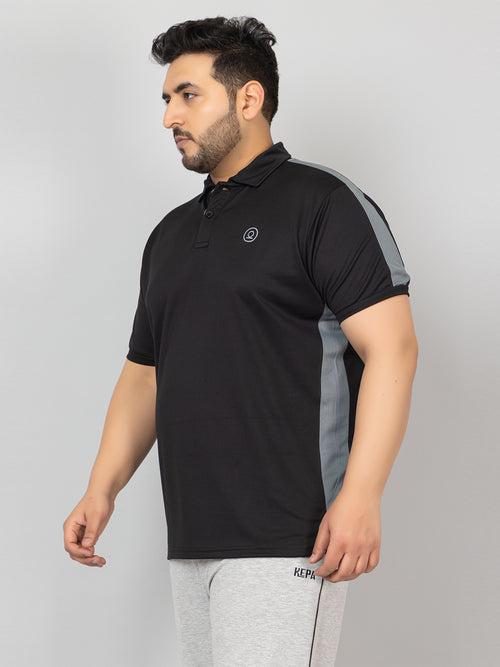 Men's Plus Size Regular Fit Half Sleeves Sports Polo T-Shirt