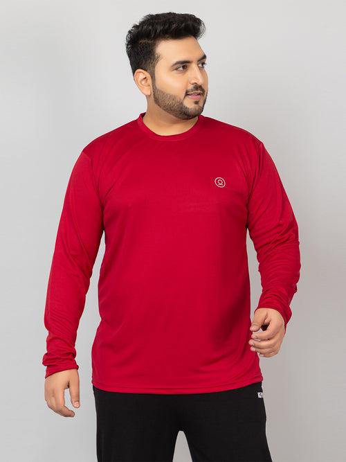 Men's Plus Size Gym Regular Fit Full Sleeves T-Shirt