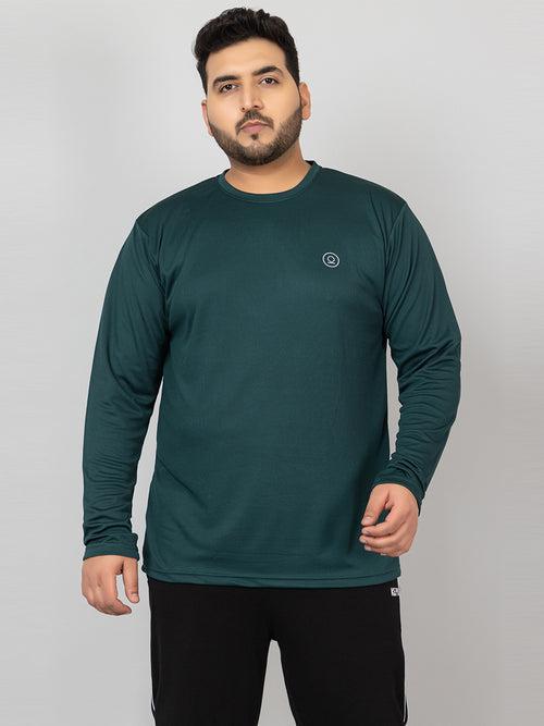 Men's Plus Size Gym Regular Fit Full Sleeves T-Shirt