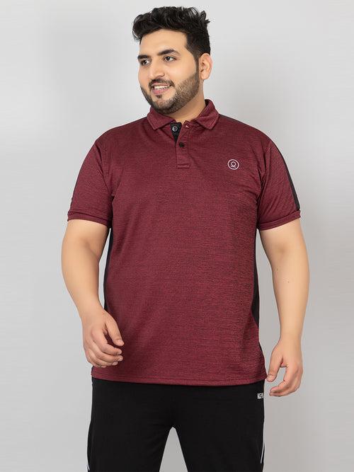 Men's Plus Size Regular Fit Half Sleeves Sports Polo T-Shirt