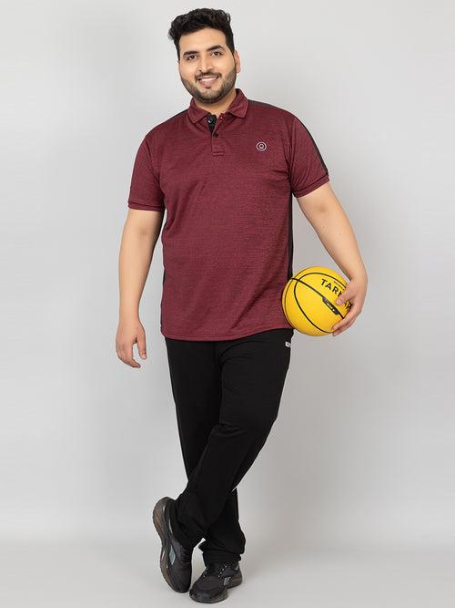 Men's Plus Size Regular Fit Half Sleeves Sports Polo T-Shirt