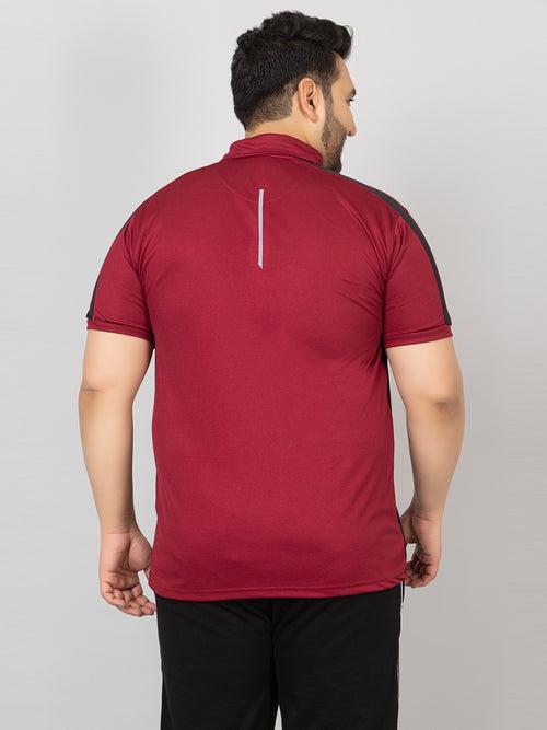 Men's Plus Size Regular Fit Half Sleeves Sports Polo T-Shirt