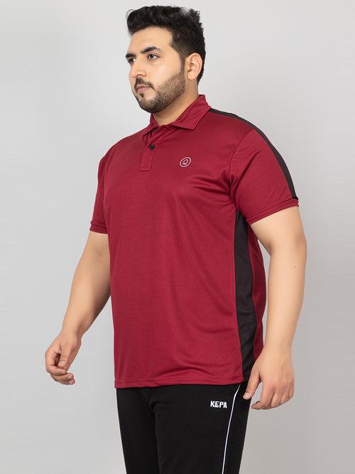 Men's Plus Size Regular Fit Half Sleeves Sports Polo T-Shirt