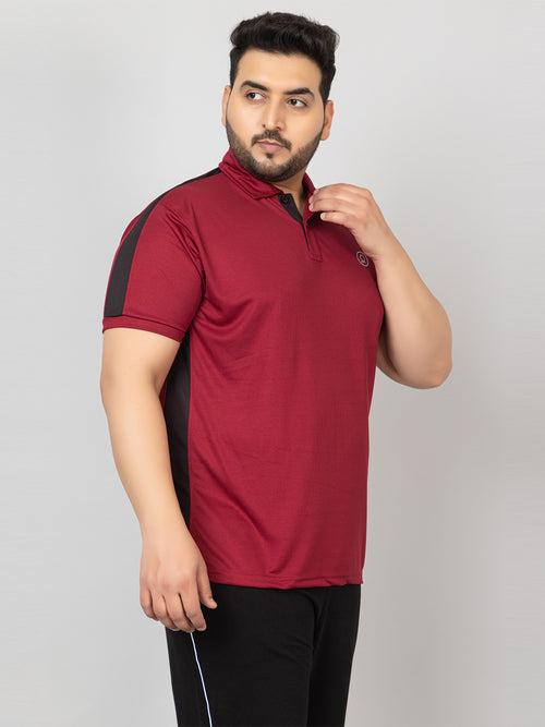 Men's Plus Size Regular Fit Half Sleeves Sports Polo T-Shirt