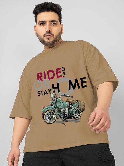 Men Plus Size Printed Oversized Half Sleeves T-Shirt