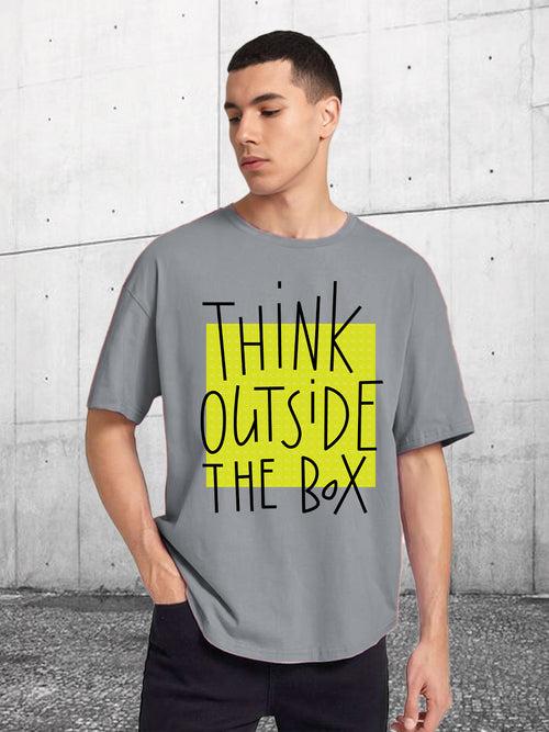 Men Oversized Cotton Printed Round Neck T Shirts