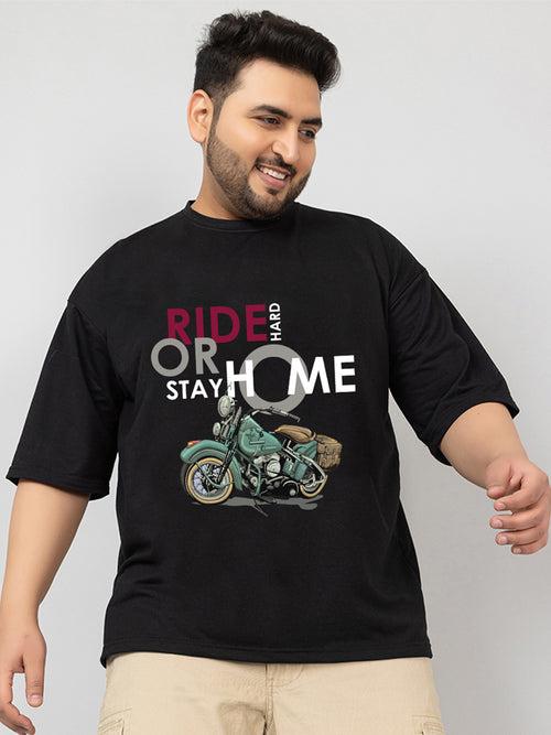 Men Plus Size Printed Oversized Half Sleeves T-Shirt