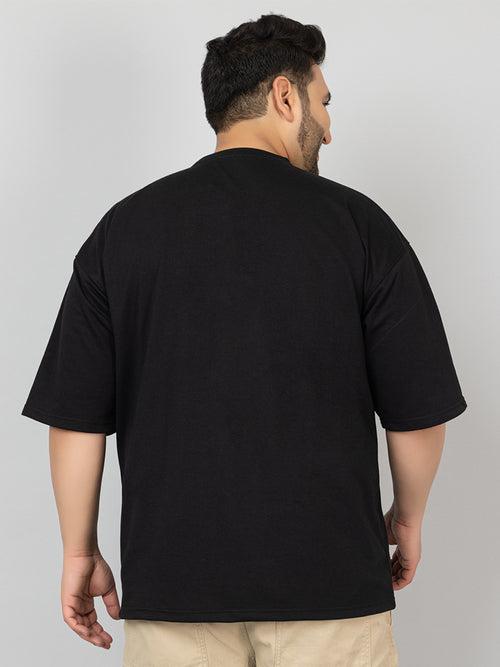 Men Plus Size Printed Oversized Half Sleeves T-Shirt