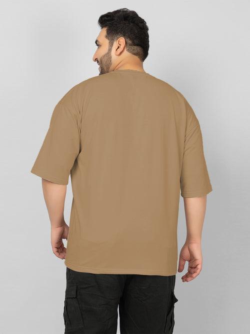 Men Plus Size Printed Oversized Half Sleeves T-Shirt