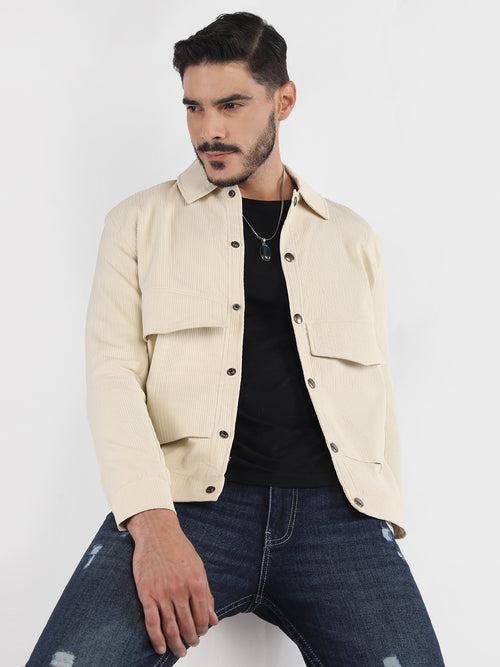 Men Winter Wear Casual Corduroy Jacket