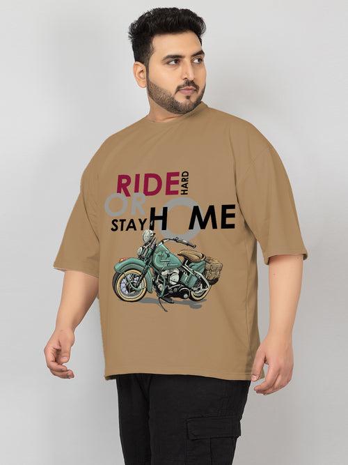 Men Plus Size Printed Oversized Half Sleeves T-Shirt