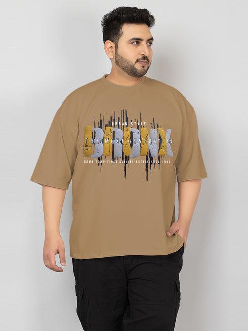 Men Plus Size Printed Oversized Half Sleeves T-Shirt