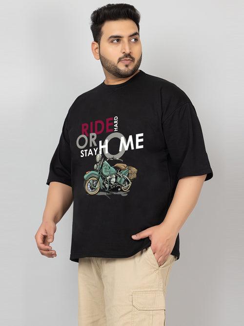 Men Plus Size Printed Oversized Half Sleeves T-Shirt