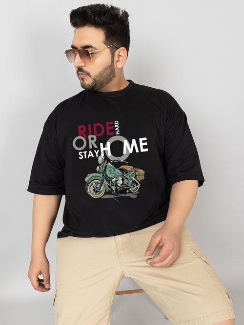 Men Plus Size Printed Oversized Half Sleeves T-Shirt