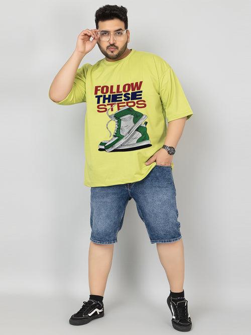 Men Plus Size Printed Oversized Half Sleeves T-Shirt