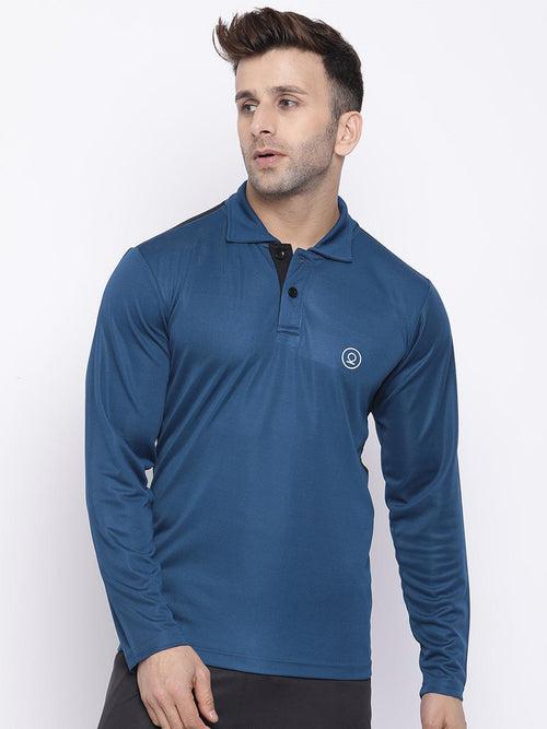 Men's Regular Dry Fit Full Sleeves Polo T-Shirt | CHKOKKO