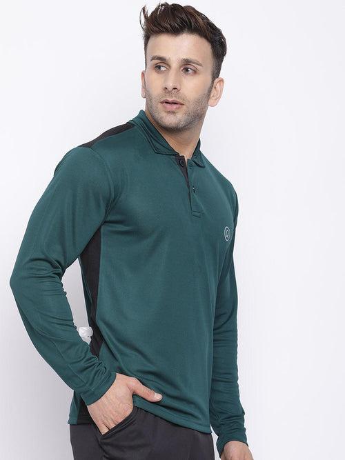 Men's Regular Dry Fit Full Sleeves Polo T-Shirt | CHKOKKO