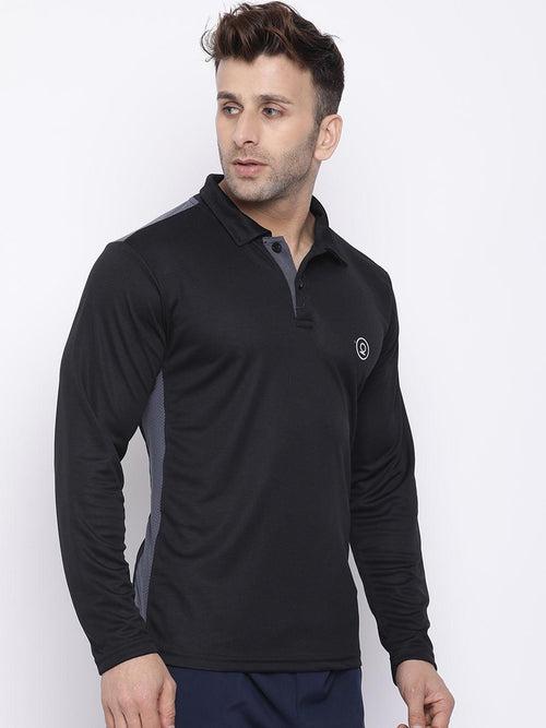 Men's Regular Dry Fit Full Sleeves Polo T-Shirt | CHKOKKO