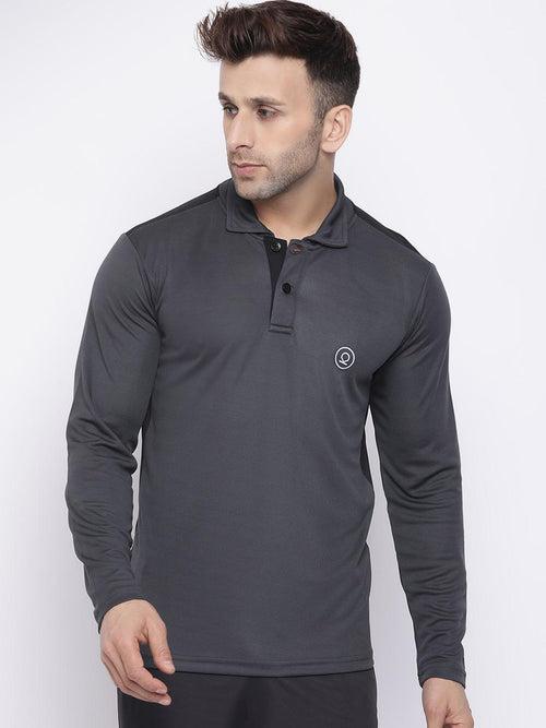 Men's Regular Dry Fit Full Sleeves Polo T-Shirt | CHKOKKO