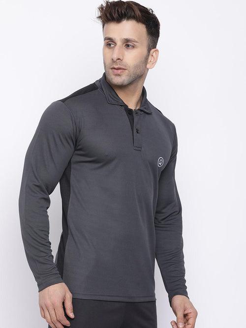 Men's Regular Dry Fit Full Sleeves Polo T-Shirt | CHKOKKO