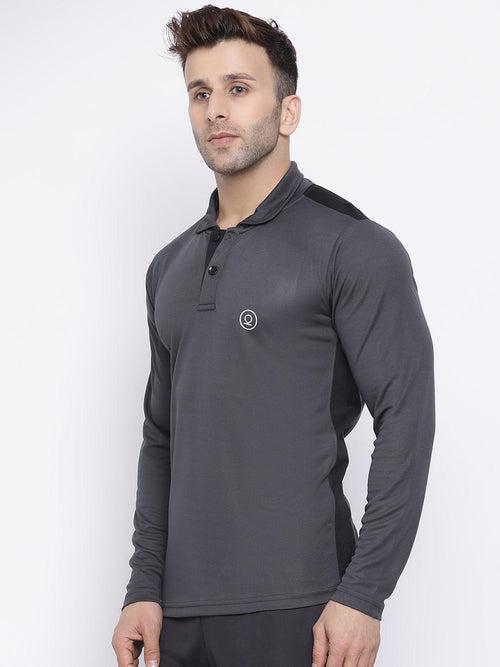 Men's Regular Dry Fit Full Sleeves Polo T-Shirt | CHKOKKO