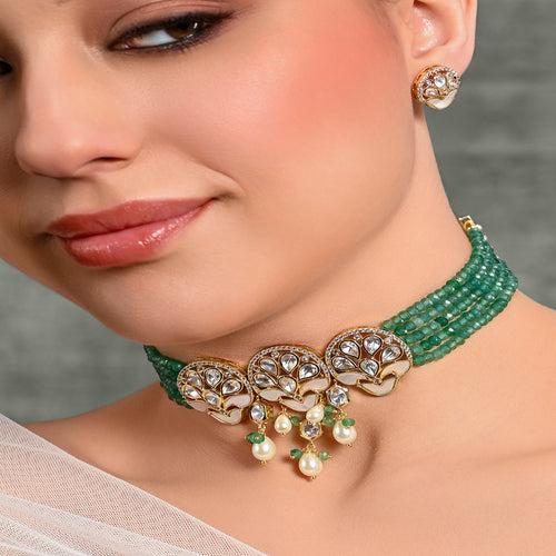 Enthralling Choker With Earrings - JBRMR24NKS51