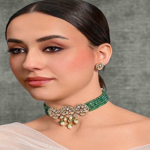 Enthralling Choker With Earrings - JBRMR24NKS51