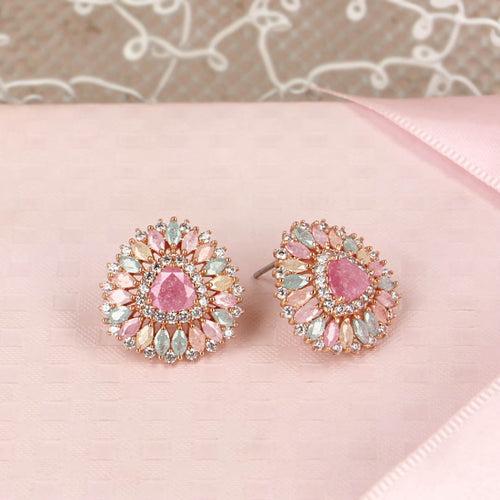 Pink Pastel CZ Studs - SIA418269