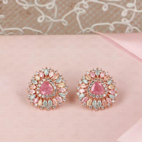 Pink Pastel CZ Studs - SIA418269