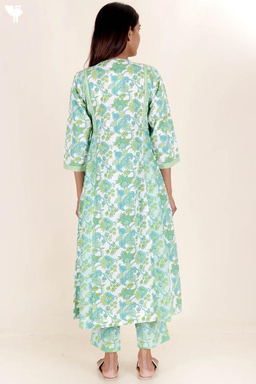 Cambric Cotton Dress In Floral Print